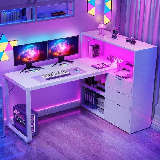 Kitaplıklı Bilgisayar Masası