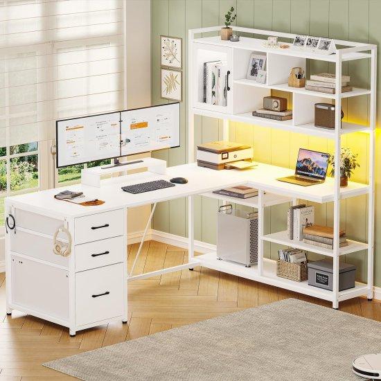 Kitaplıklı Bilgisayar Masası