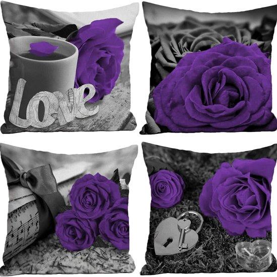 Mor Kırlent Kılıfı