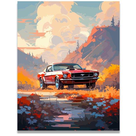 Mustang 1965 Kanvas Tablo