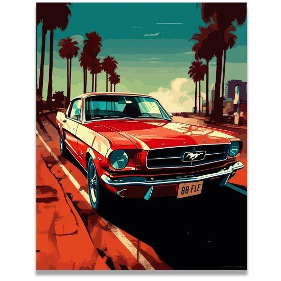 Mustang 1965 Kanvas Tablo