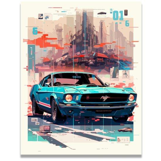 Mustang 1965 Kanvas Tablo