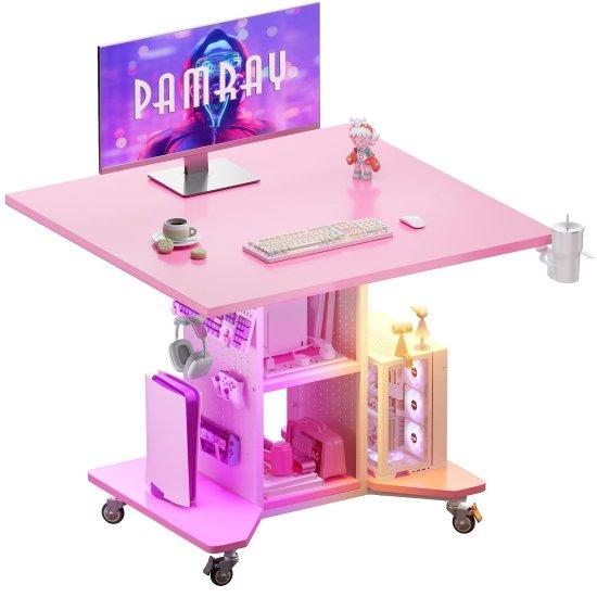 Pembe Çalışma Masası
