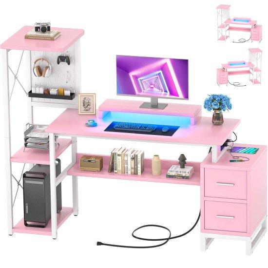 Pembe Çalışma Masası