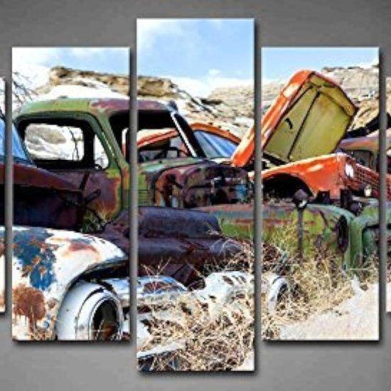 Retro Car Kanvas Tablo