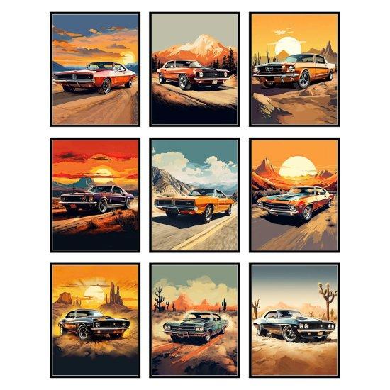 Retro Car Kanvas Tablo