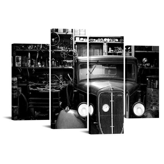 Retro Car Kanvas Tablo