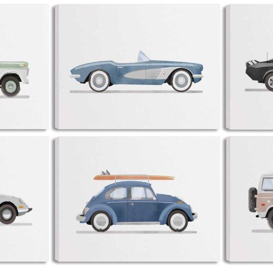 Retro Car Kanvas Tablo