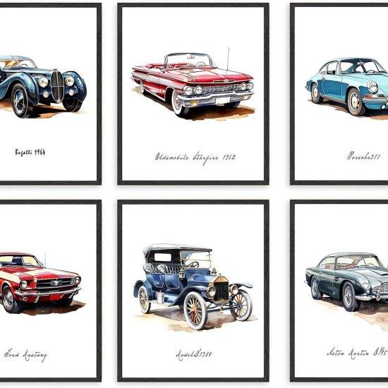 Retro Car Kanvas Tablo