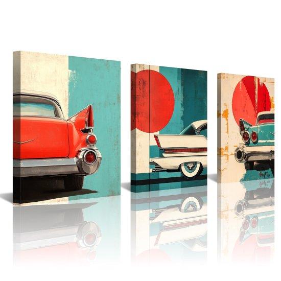Retro Car Kanvas Tablo