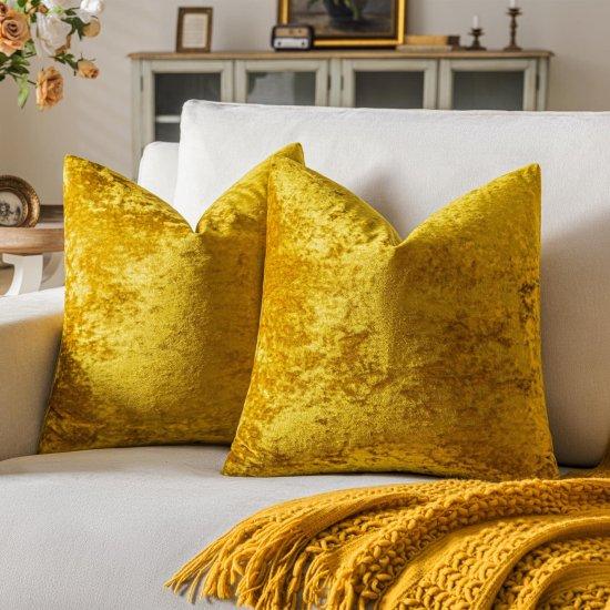 Sarı Kırlent Kılıfı