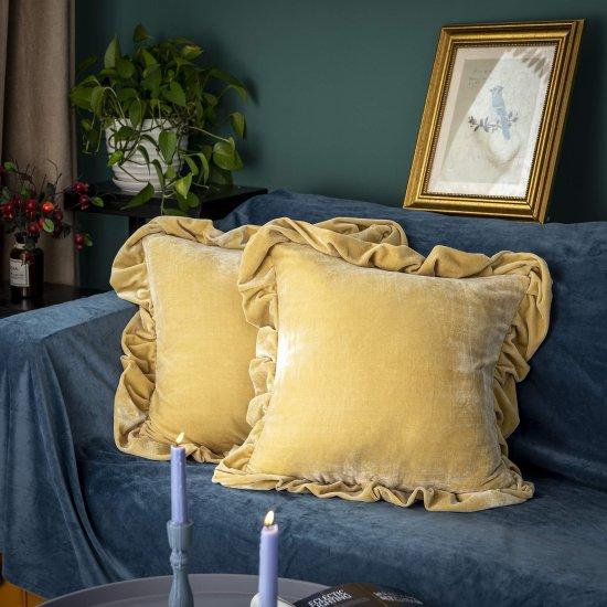 Sarı Kırlent Kılıfı