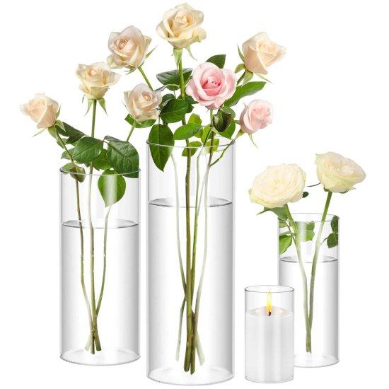 Silindir Cam Vazo