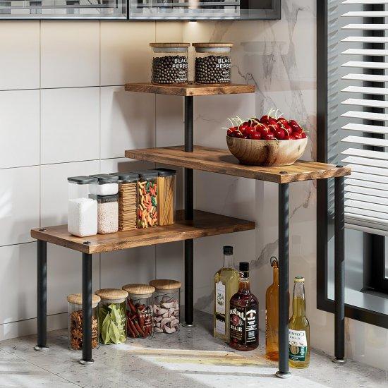 Tezgah Üstü Köşe Rafı