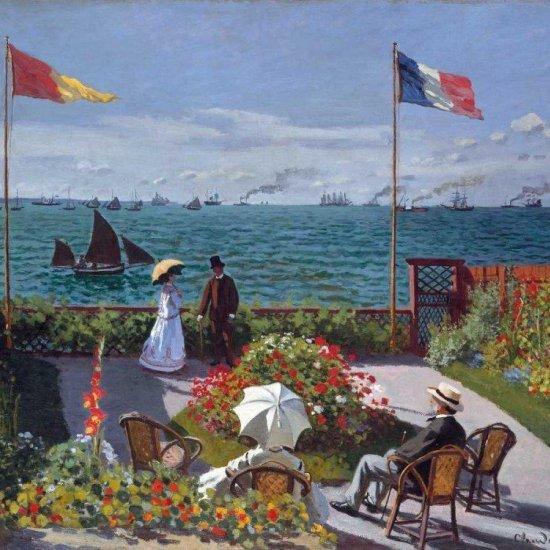 The Beach At Sainte-adresse Claude Monet