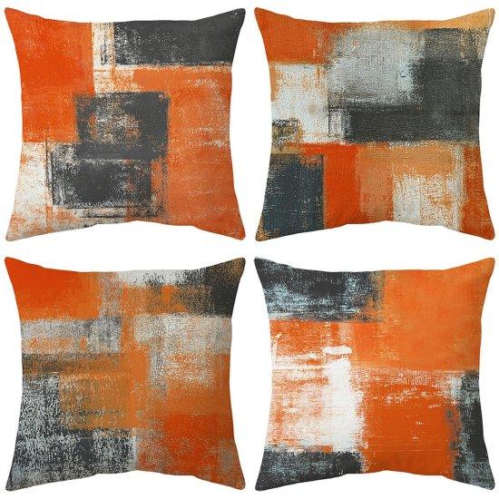 Turuncu Kırlent Kılıfı