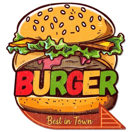 Vintage Burger Tablo