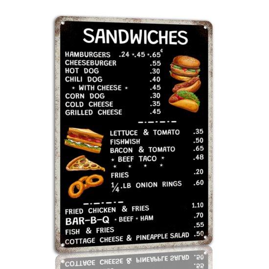 Vintage Burger Tablo