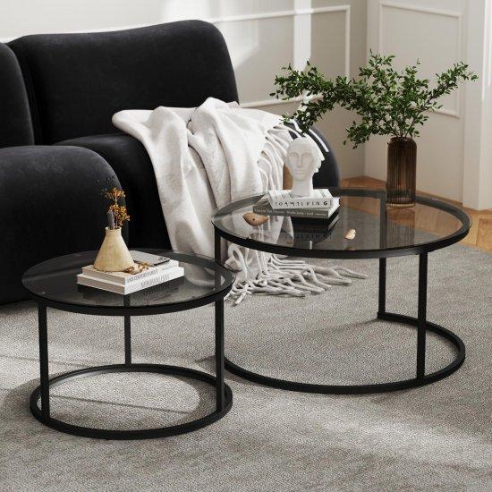 Yavrulu Cam Orta Sehpa