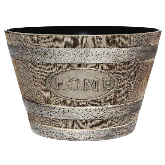 Yuvarlak Ahşap Saksı