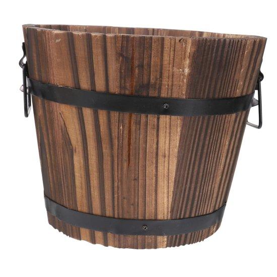 Yuvarlak Ahşap Saksı