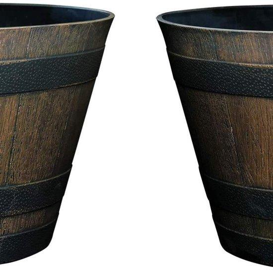 Yuvarlak Ahşap Saksı