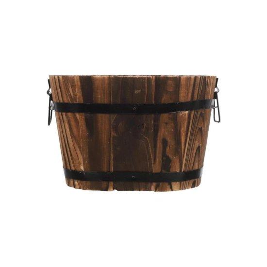 Yuvarlak Ahşap Saksı