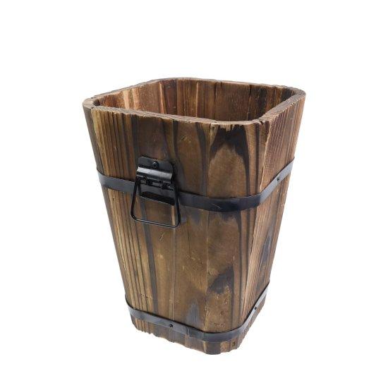 Yuvarlak Ahşap Saksı