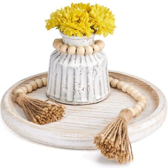 Yuvarlak Ahşap Tepsi