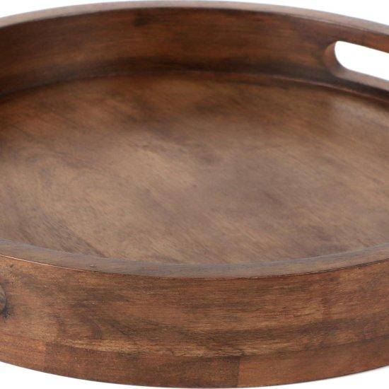 Yuvarlak Ahşap Tepsi