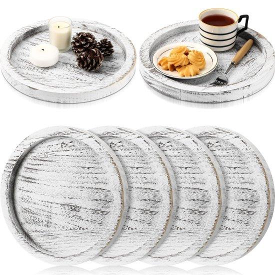 Yuvarlak Ahşap Tepsi