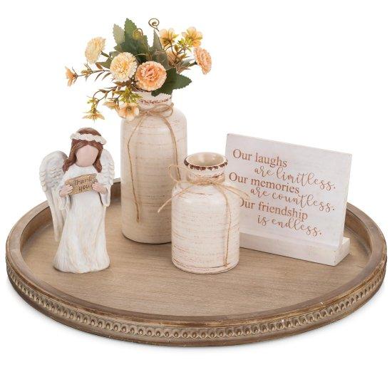 Yuvarlak Ahşap Tepsi