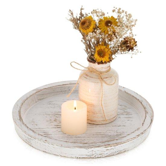 Yuvarlak Ahşap Tepsi