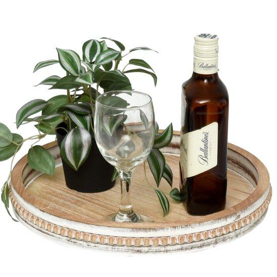 Yuvarlak Ahşap Tepsi