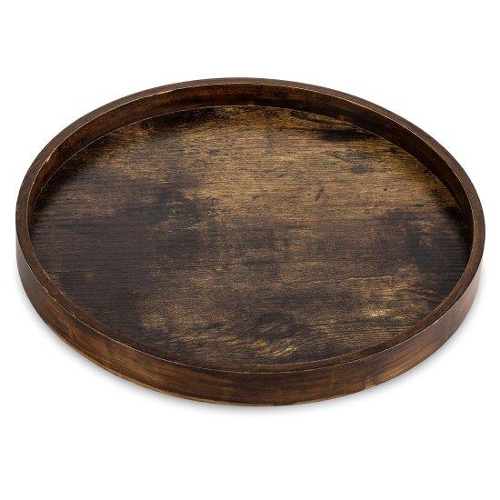 Yuvarlak Ahşap Tepsi