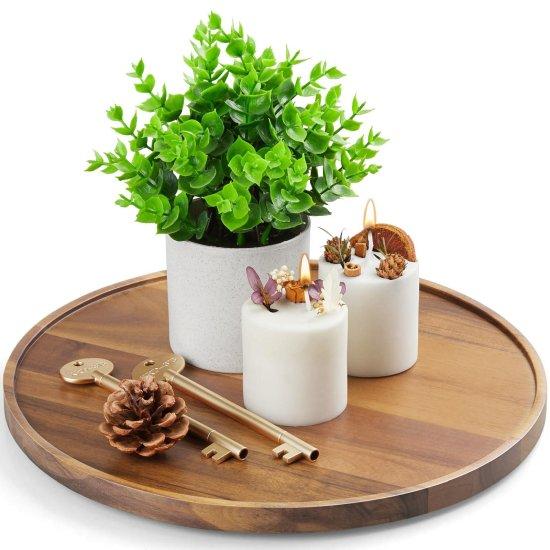 Yuvarlak Ahşap Tepsi