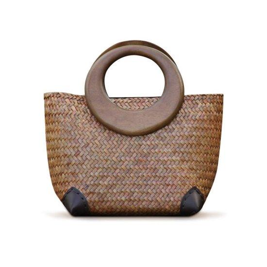 Yuvarlak Hasır Çanta