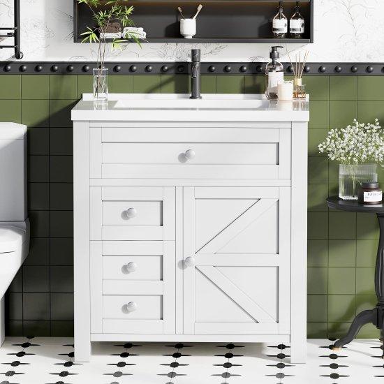 Ahşap Banyo Dolabı
