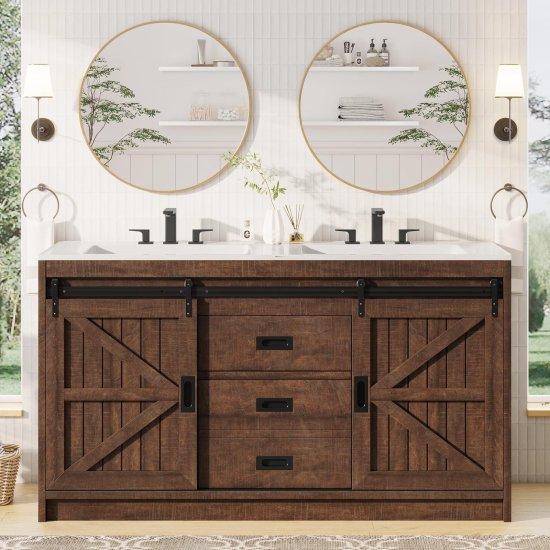 Ahşap Banyo Dolabı