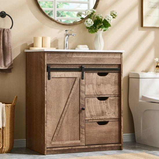 Ahşap Banyo Dolabı