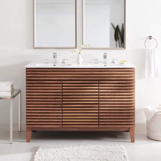 Çift Lavabolu Banyo Dolabı