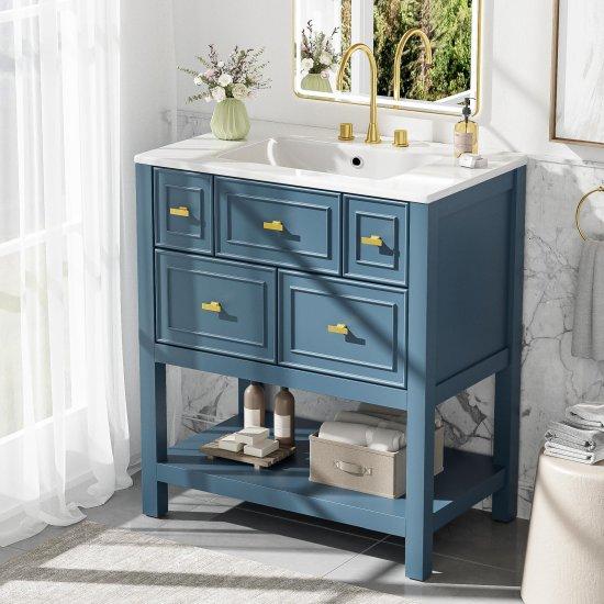 Mavi Banyo Dolabı