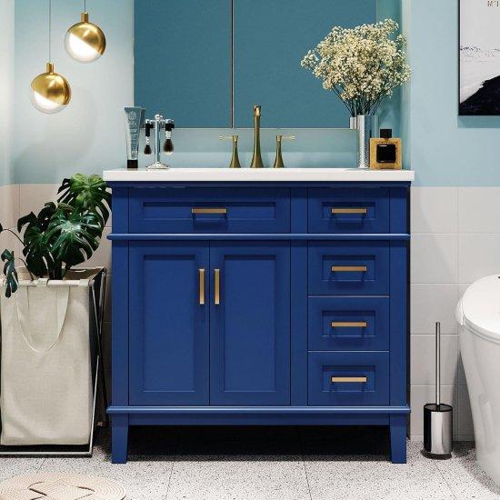 Mavi Banyo Dolabı