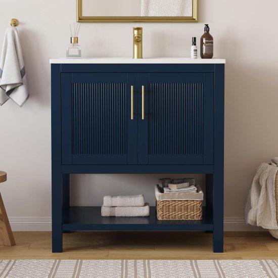 Mavi Banyo Dolabı