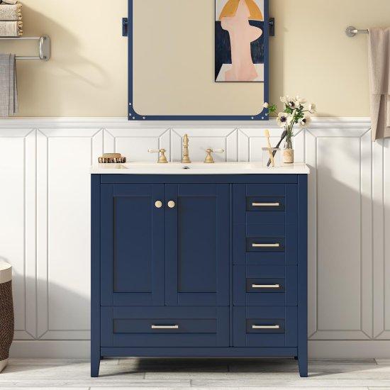 Mavi Banyo Dolabı