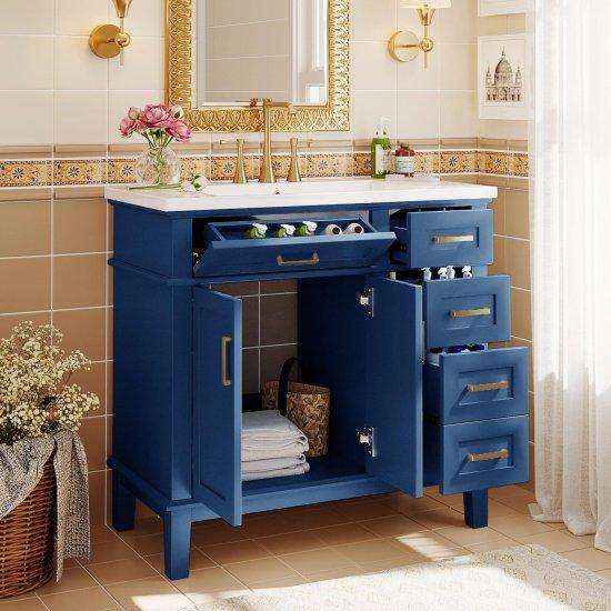 Mavi Banyo Dolabı