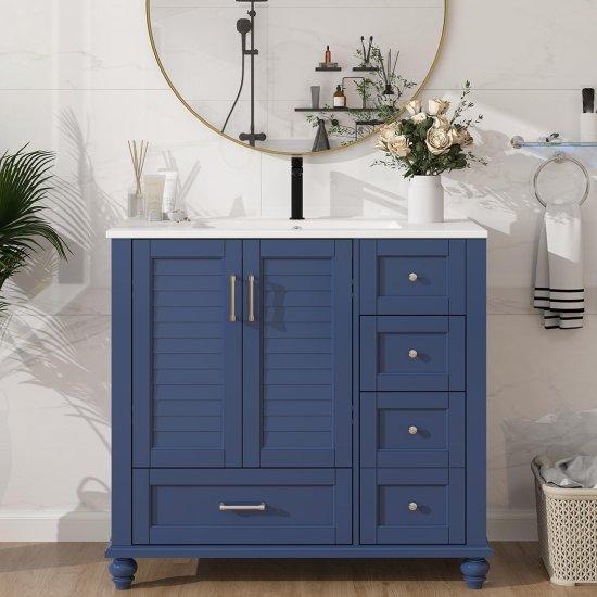Mavi Banyo Dolabı