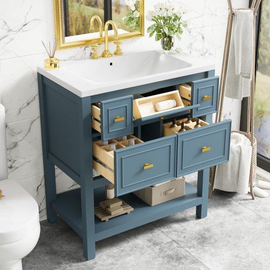 Mavi Banyo Dolabı