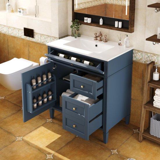 Mavi Banyo Dolabı