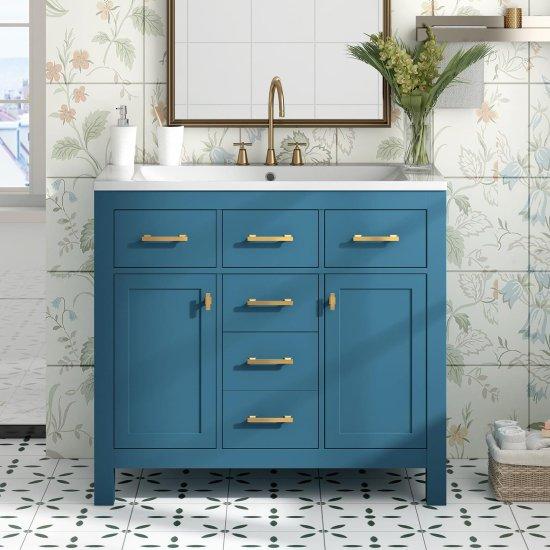 Mavi Banyo Dolabı